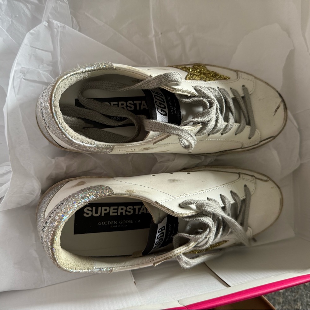 Golden Goose Sneakers with Glitter Accents